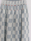YANYAN KNITS Fall/Winter 2025: Wool plaid work jacket / Mid-length skirt YYK-YYW25-1421-LAN (Skirt: YYW25-1191)